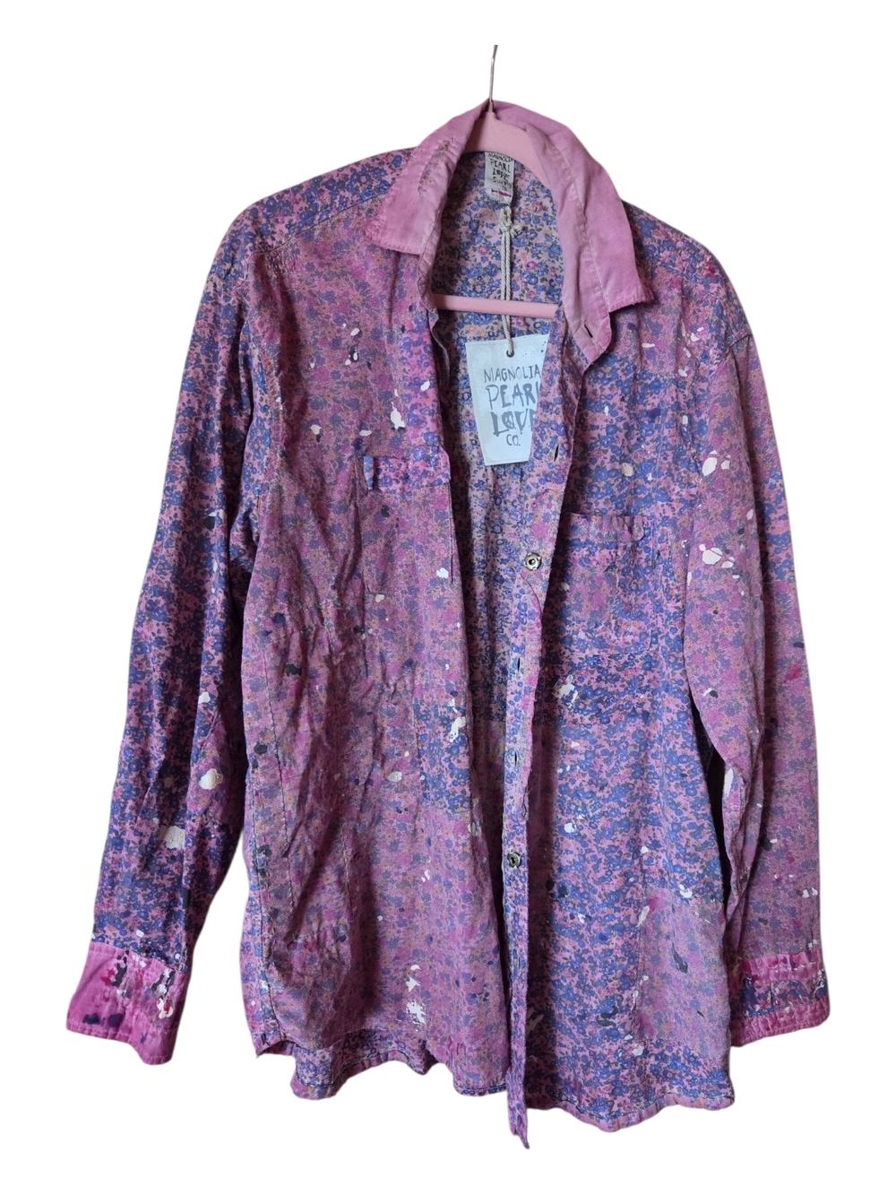 Magnolia Pearl Pink & Purple Painted Button-Up Shirt SOLD OUT